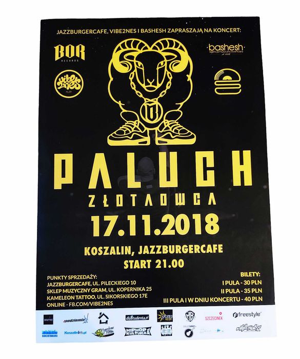 Plakat PALUCH - format A3 nowy 2018 Koszalin moda insomnia złota owca