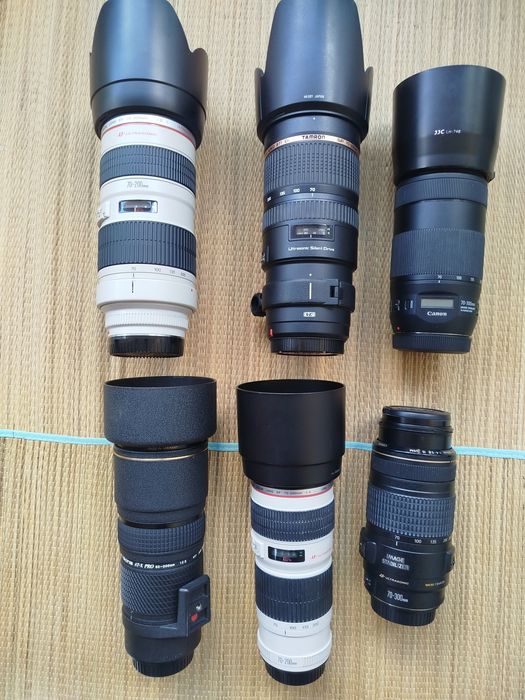 Canon 70-200, 24-70 2.8, 24-105, 17-40, 35mm