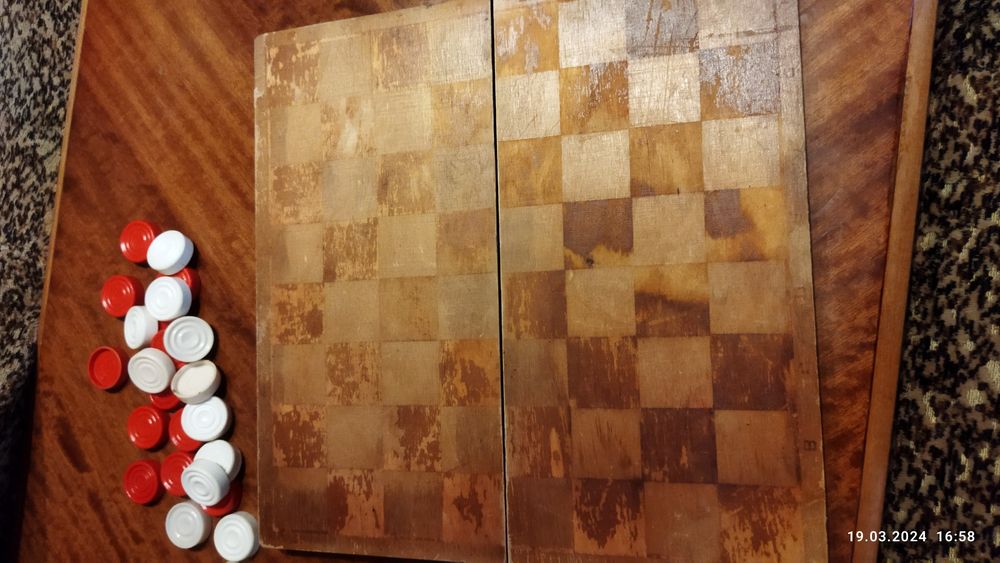Шашки СССР советские с деревянной доской