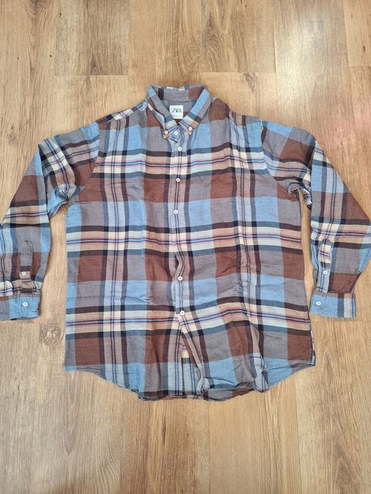 Koszula męska długi rękaw Zara r. XL