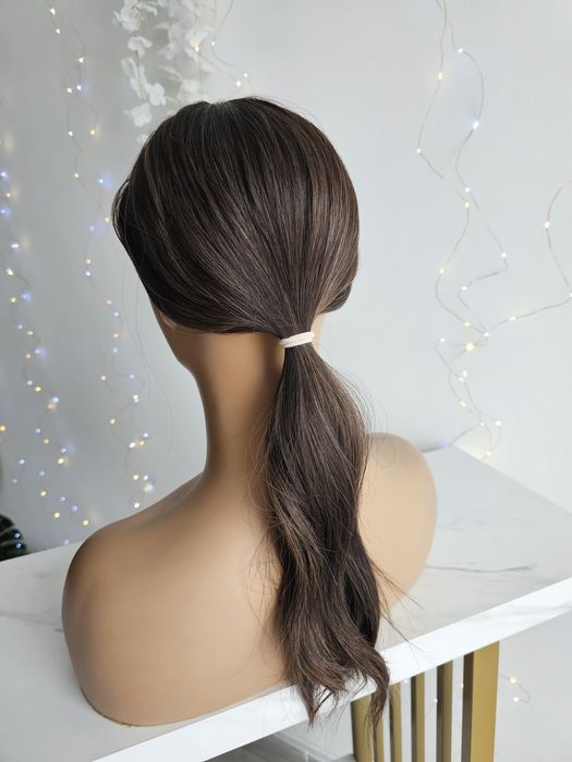 Laura topper naturalny brąz z pasemkami fale 50 cm
