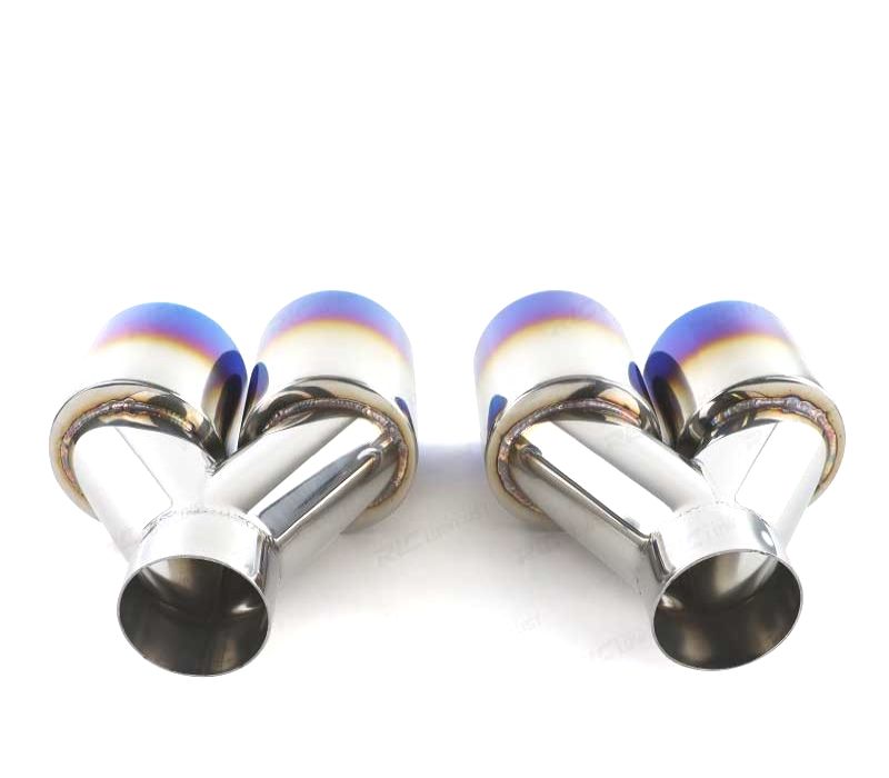 PONTEIRAS DE ESCAPE DUPLA UNIVERSAL 2 INOX TINANIO 89MM OO---OO