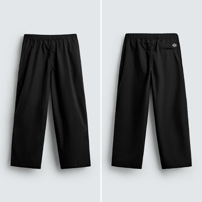 Легкі Брюки ZARA Balloon Fit Чоловічі Чорні Штани парашути Широкие Мужские Черные Штаны Зара