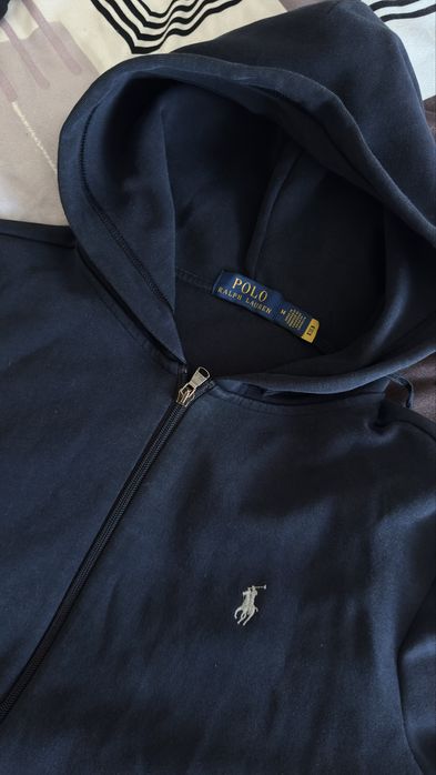 ОРИГІНАЛ M Polo ralph lauren  Full-zip Hoodie blue зіп худі поло ральф