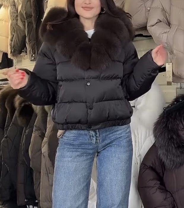 Куртка з хутром песця