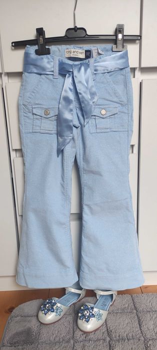 Śliczne brokatowe spodnie  f. Gap  6 lat