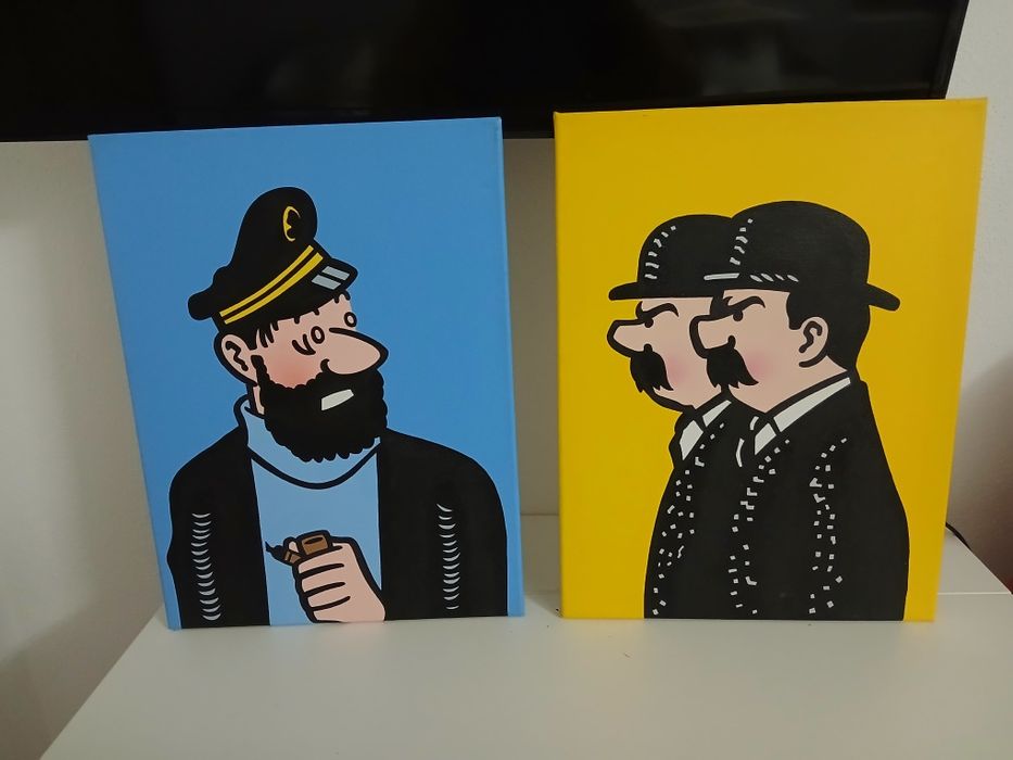 Quadros em tela do Tintin