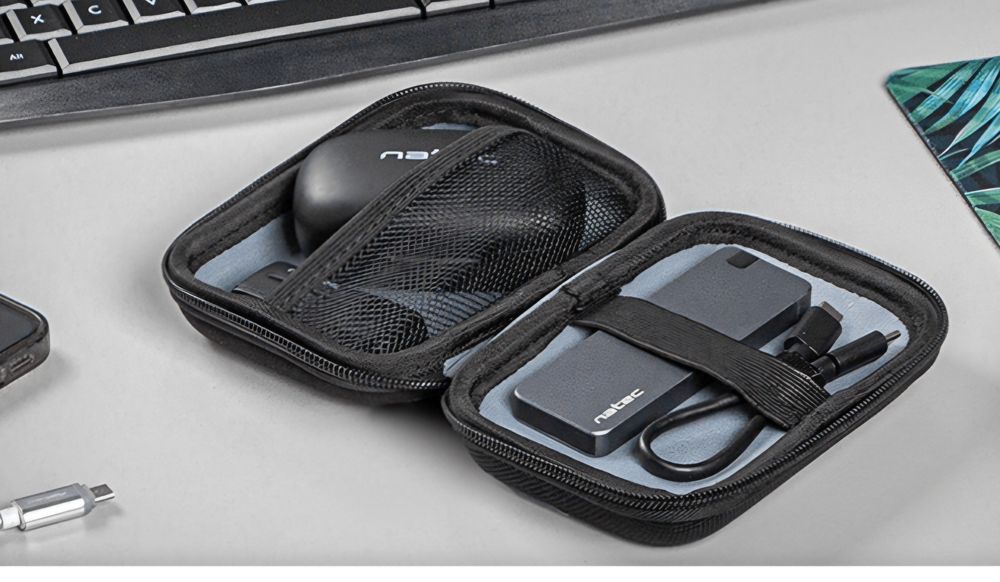 Etui podróżne NATEC na ładowarki dysk Aparat elektronike /kable