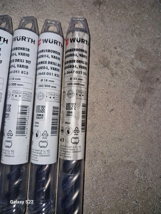 Nowe wiertła wurth do betonu
