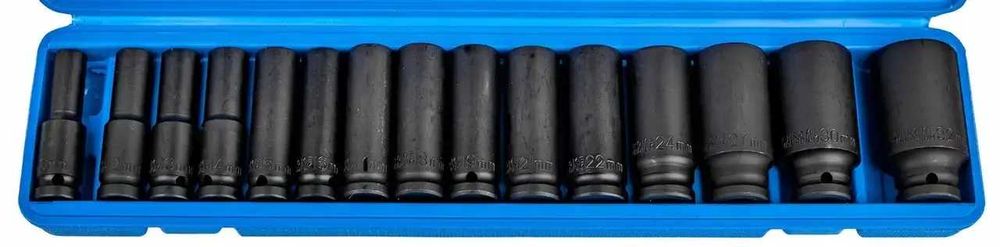 Набір ударних подовжених головок 1/2 10-32 мм.15 шт Falon-Tech FT2215