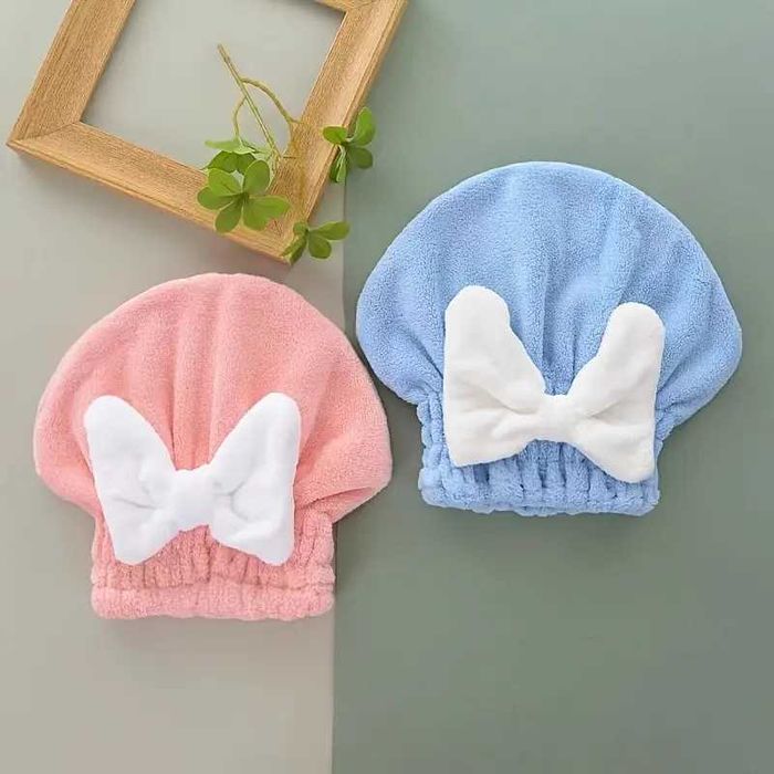 Chłonny ręcznik czepek turban do suszenia włosów z mikrofibry gruby