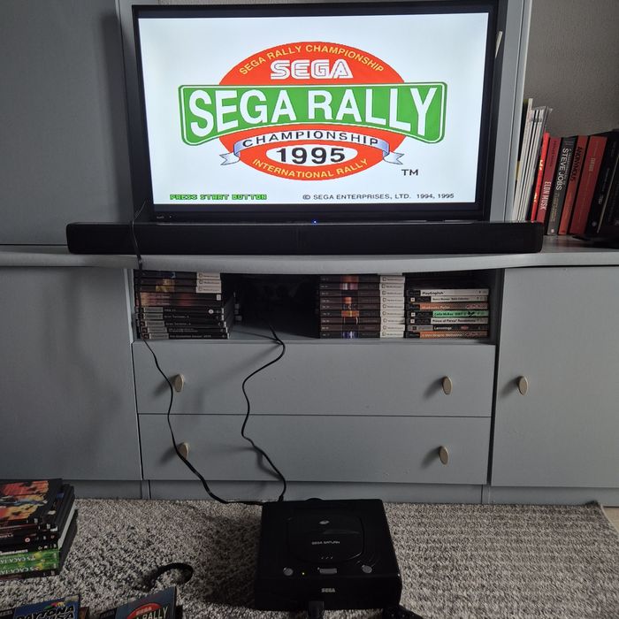 Sega Saturn Console + Box + 3 Games + Controller64737890722433124