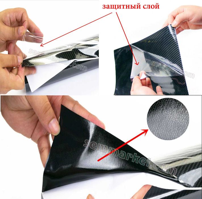 Автоплівка CARLIKE Carbon 3D/5D PVC глянсова вінілова для тюнінгу