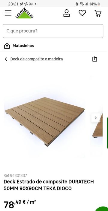 Deck estrado composite Leroy Merlin