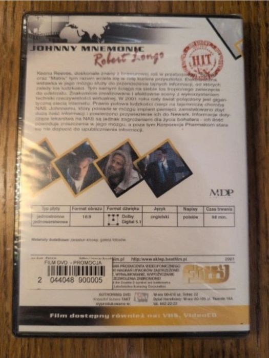 Johnny Mnemonic DVD NOWA
