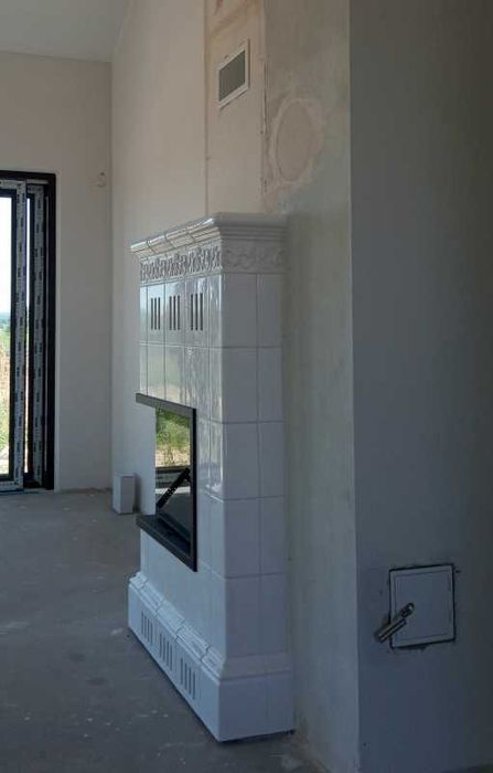 Narożny piec kominek kaflowy nowy z montażem ekoprojekt Kraków