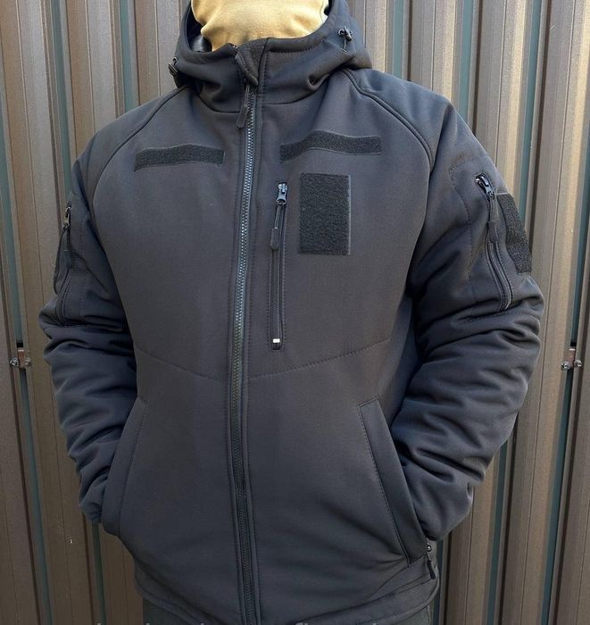 Куртка ЗИМОВА ЧОРНА МВС/ куртка софтшел чорна зимова МВС/ куртка МВС