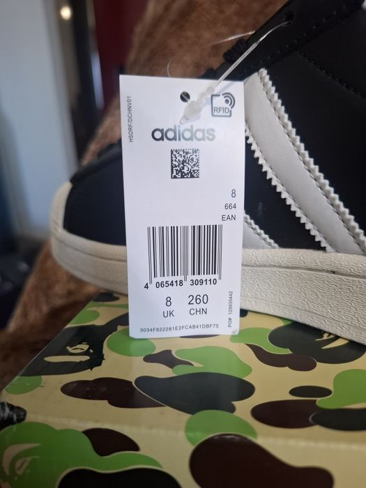 BAPE Bapesta adidas Superstar 42 – czarne/białe