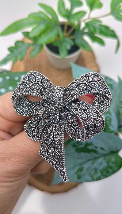 Nowa ekskluzywna broszka duża kokarda plus gratis, prezent dla niej