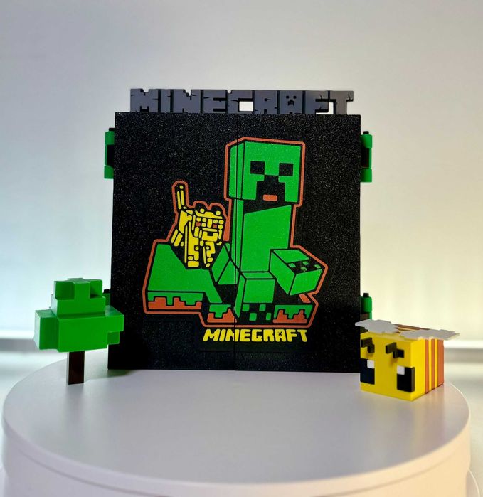 Поличка книжка‼️для фігурок кіндер Minecraft Стенд Підставка Майнкрафт