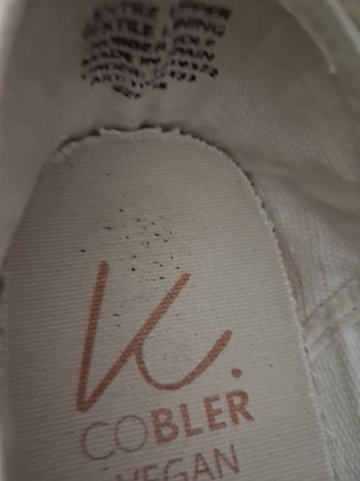 Buty na platformie  cobler vegan,etykieta cyfrowa