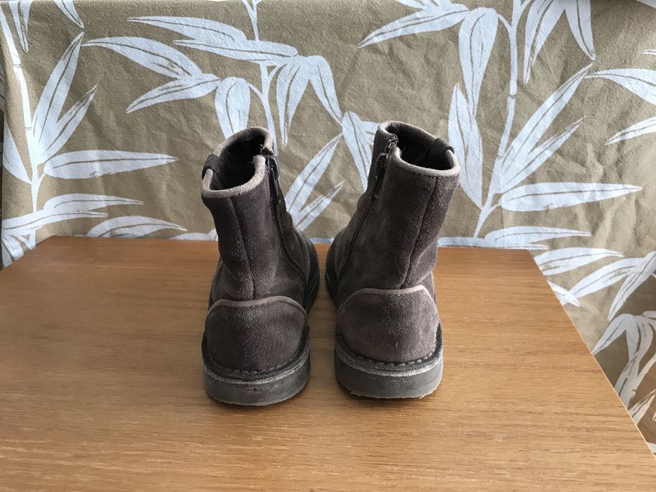 Brązowe czekoladowe botki zamszowe Zara 28