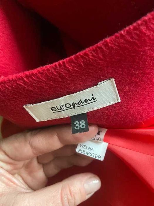 Neon roz plaszczyk krotki fuksja s m welna wool 36 38 wiosna