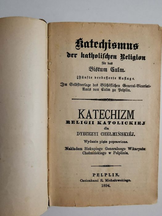 Katechizm Religii Katolickiej dla Dyecezyi Chełmińskiej