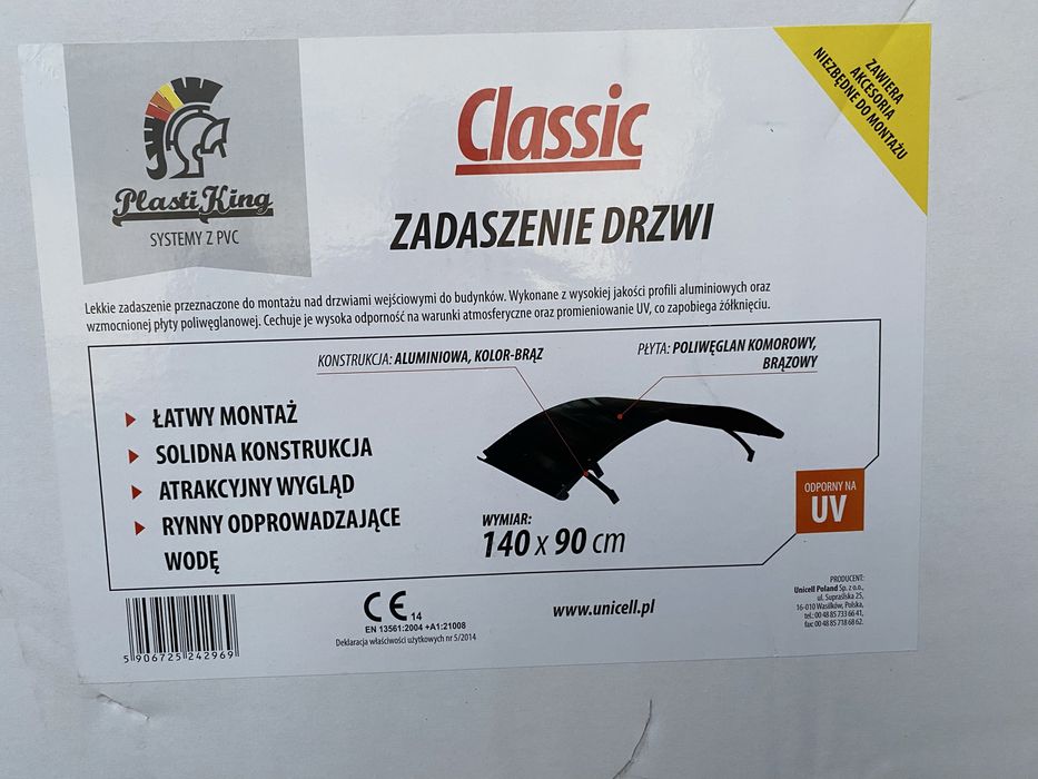 Daszek Plastiking Classic 140 x 90 cm brązowy