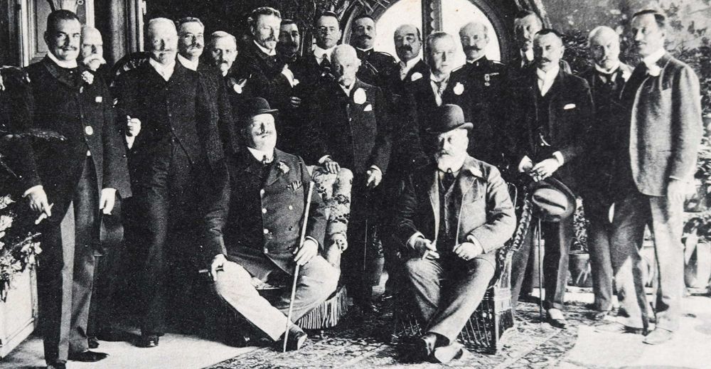 Sintra D Carlos e Eduardo VII Palácio da Pena Abril 1903 (Reserva AAM)