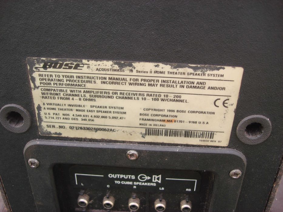 coluna bose acoustimass 10 serie II