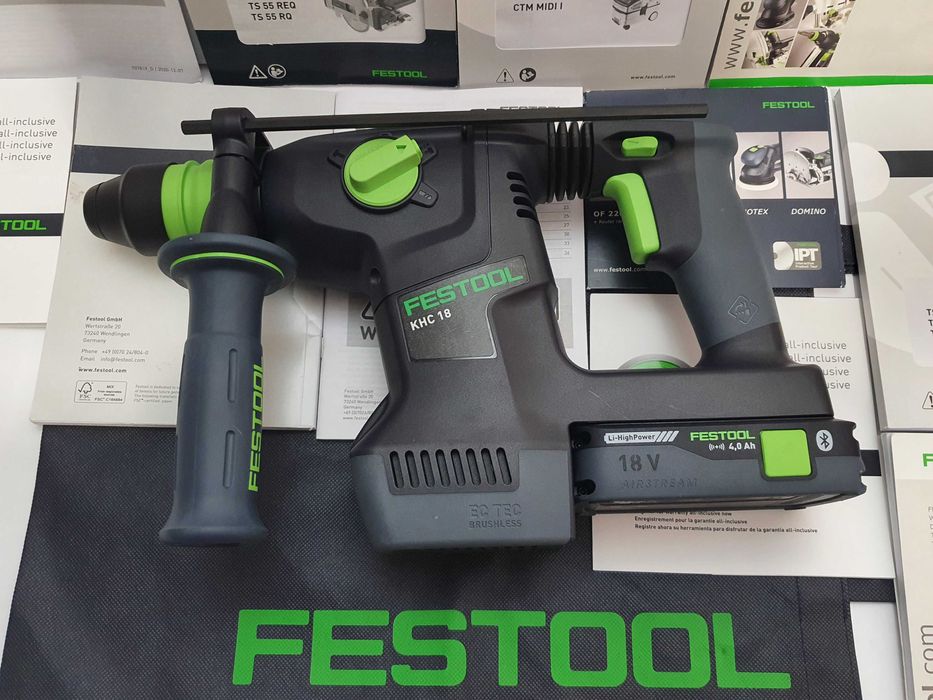 Komplet narzedzi FESTOOL KHC 18 wiertarka ladowarka bateria 18v 4ah