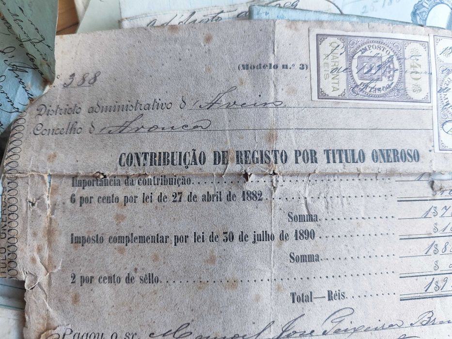 Documentos selados, encadernados, manuscritos séc. XIX/início XX