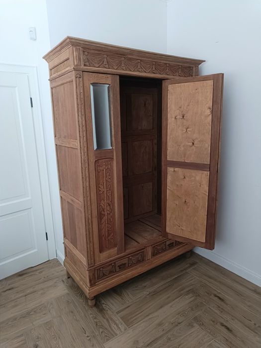 Stara dębowa szafa antyk lite drewno