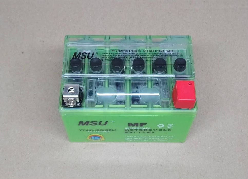 Акумулятор мото АКБ GEL 12V 4A  (L113‑W70‑H85mm) YTX4L‑BS "MSU"
