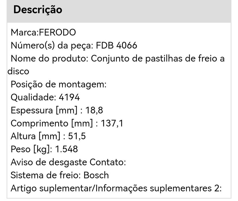 Pastilhas de travão Ferodo