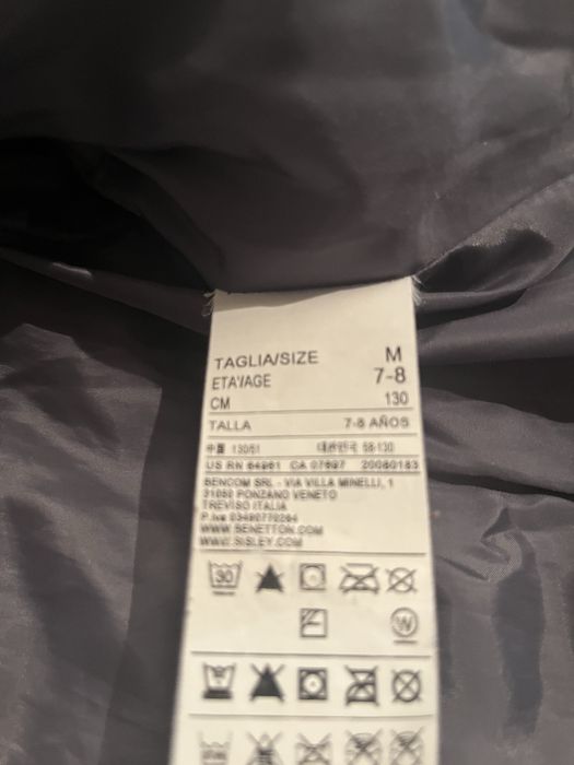 Kutka puchowa Benetton dla dziewczynki 130 cm