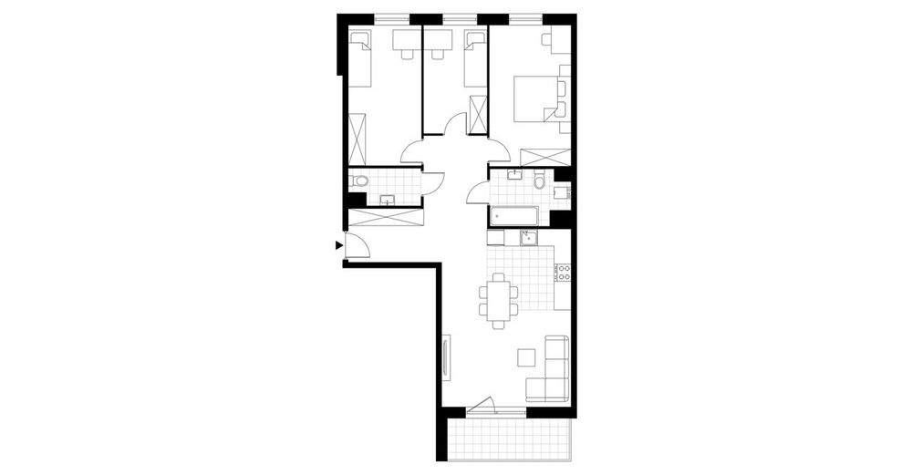 4-pokojowe mieszkanie 81m2 + loggia