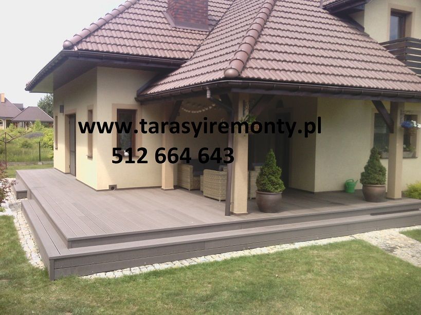 tarasy schody,balkony z deski kompozytowe wpc montaz