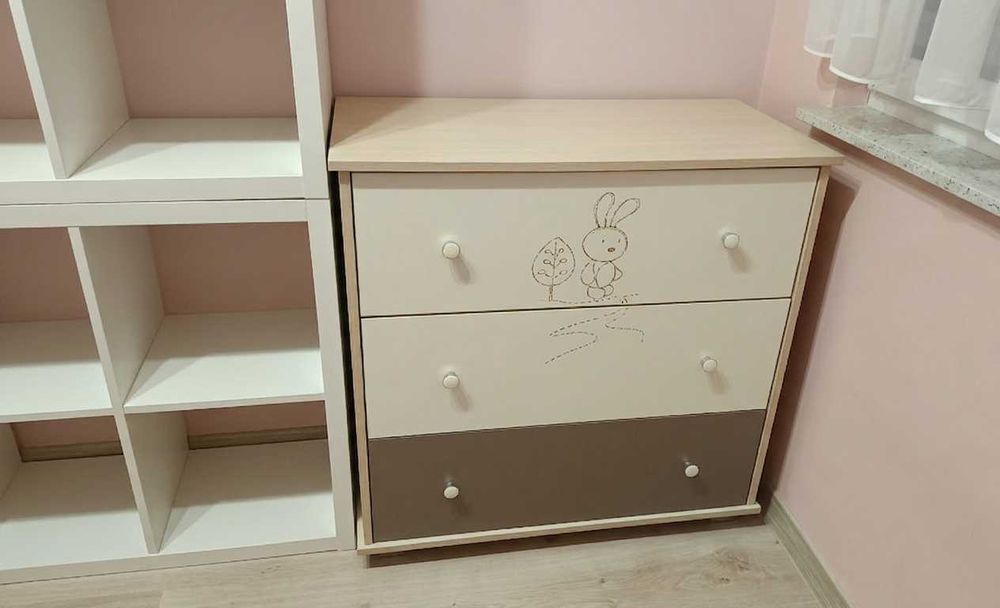 Zestaw mebli Klupś Safari komplet, meble dziecięce, komoda, szafa