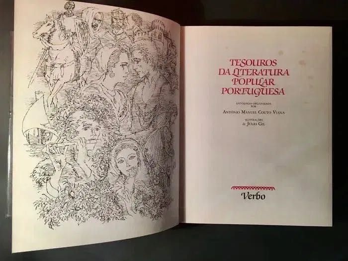 Tesouros da Literatura Popular Portuguesa - Verbo 1985 - 22x28 cm/s