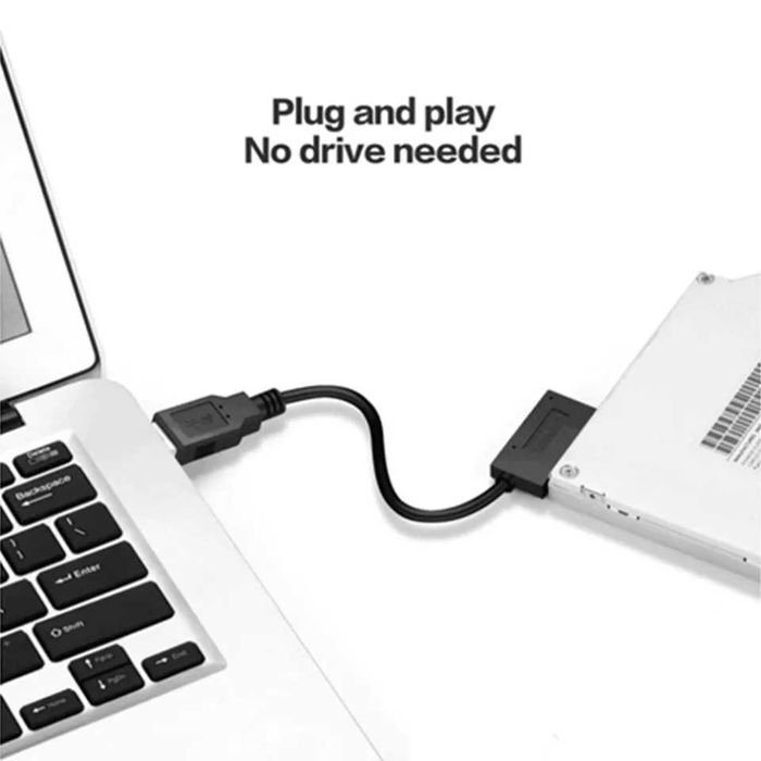 адаптер конвертер USB to Mini Sata для підключення CD/DVD ROM