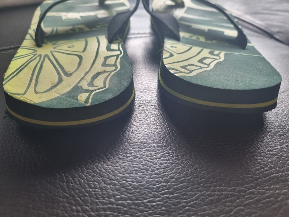 Klapki japonki 42 - 44 męskie zielone żółte Lemon basenowe