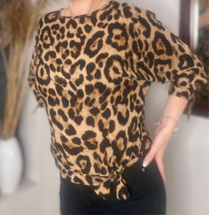 Bluzka panterka oversize L