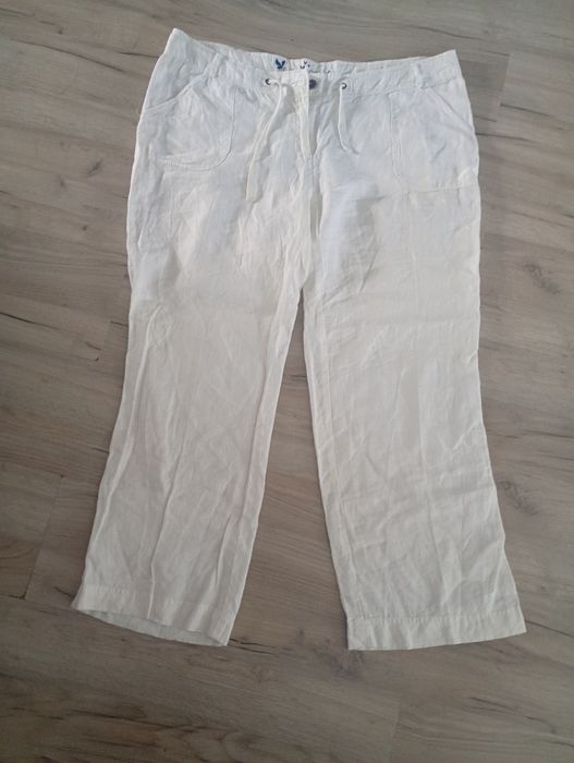 Spodnie damskie lniane 48