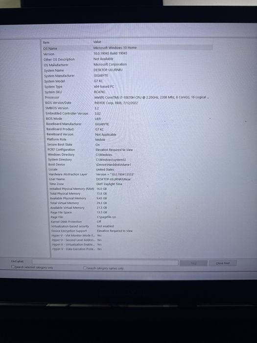 Laptop Gigabyte G7 (i7, 16GB RAM, RTX 3060, 17,3” FHD)