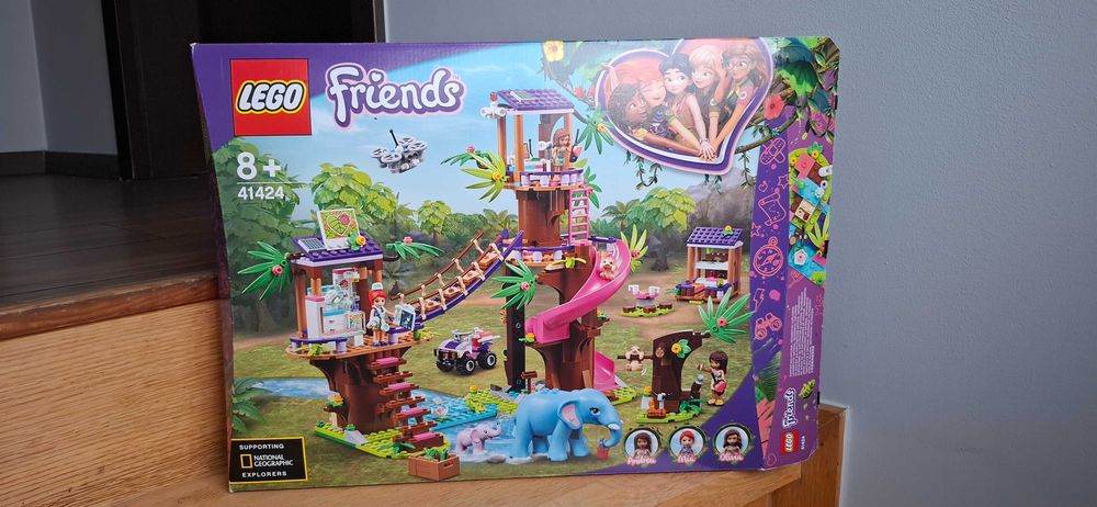 LEGO 41424 Friends Baza ratownicza - prezent/klocki/słoń/leniwiec/auto