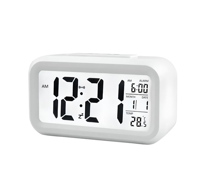 Budzik Zegar LED Termometr 12/24h Podswietlenie