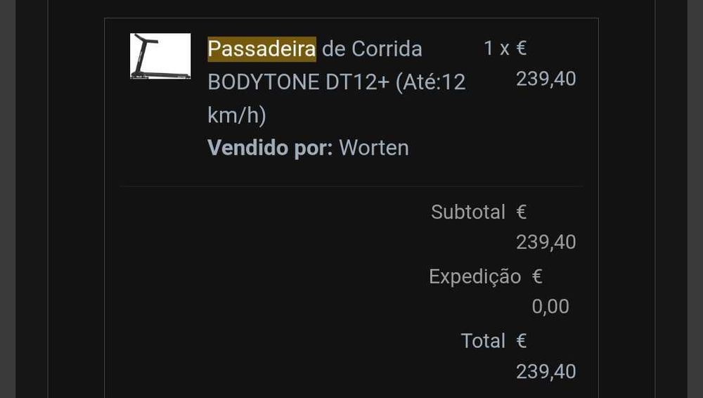 Passadeira de corrida Bodytone