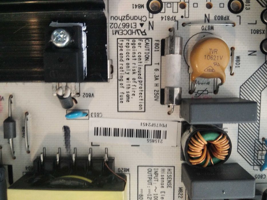 Placa Fonte de Alimentação Hisense referencia RSAG7.820.7474/ROH